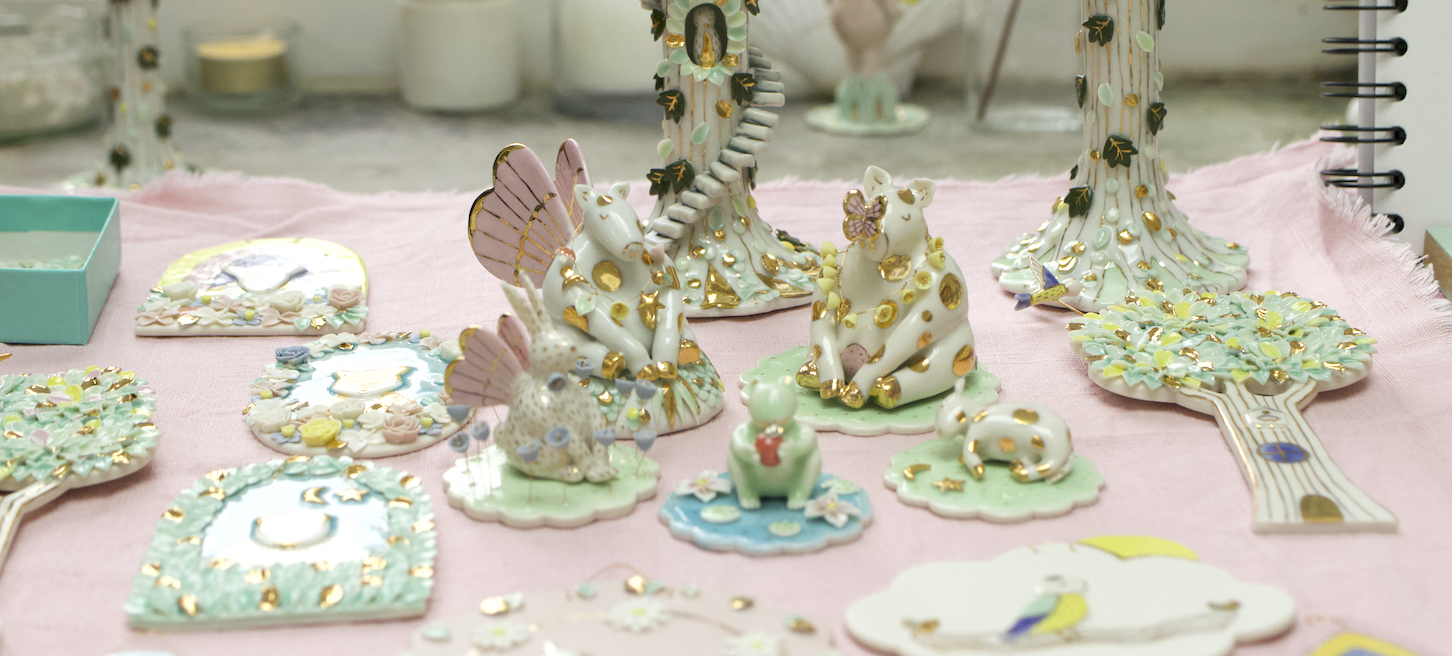 Animal and tree figurines